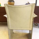 MATTEO GRASSI leather armchair with cushion