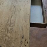 Antique wooden farmhouse table with drawer – 19th / early 20th century