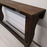 Antique Wall Shelf with Vintage Hooks