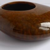Vase galet plat en faïence
