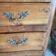 Commode 3 tiroirs arbalette Louis XV en noyer de 1960