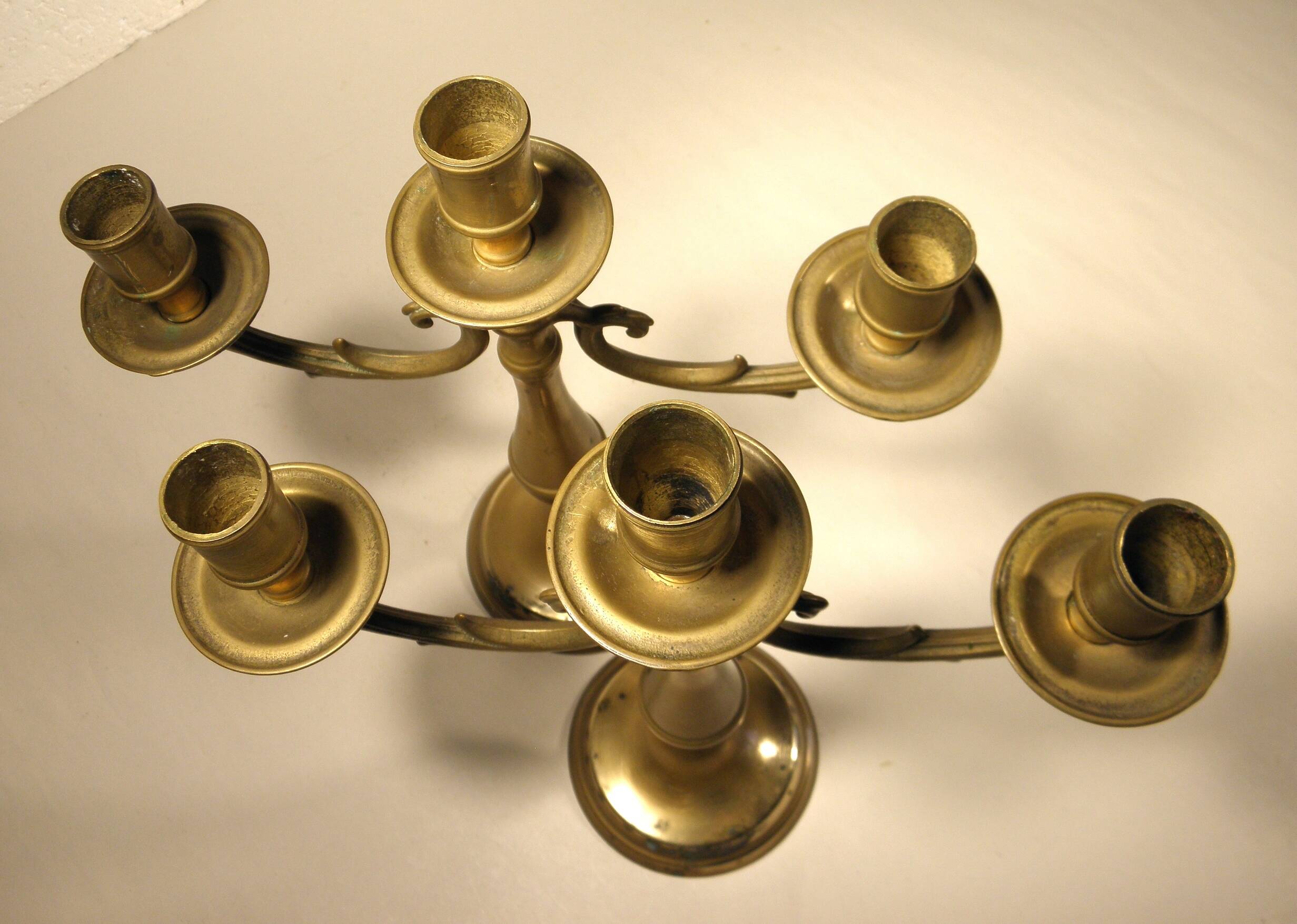 Pair of brass candlesticks