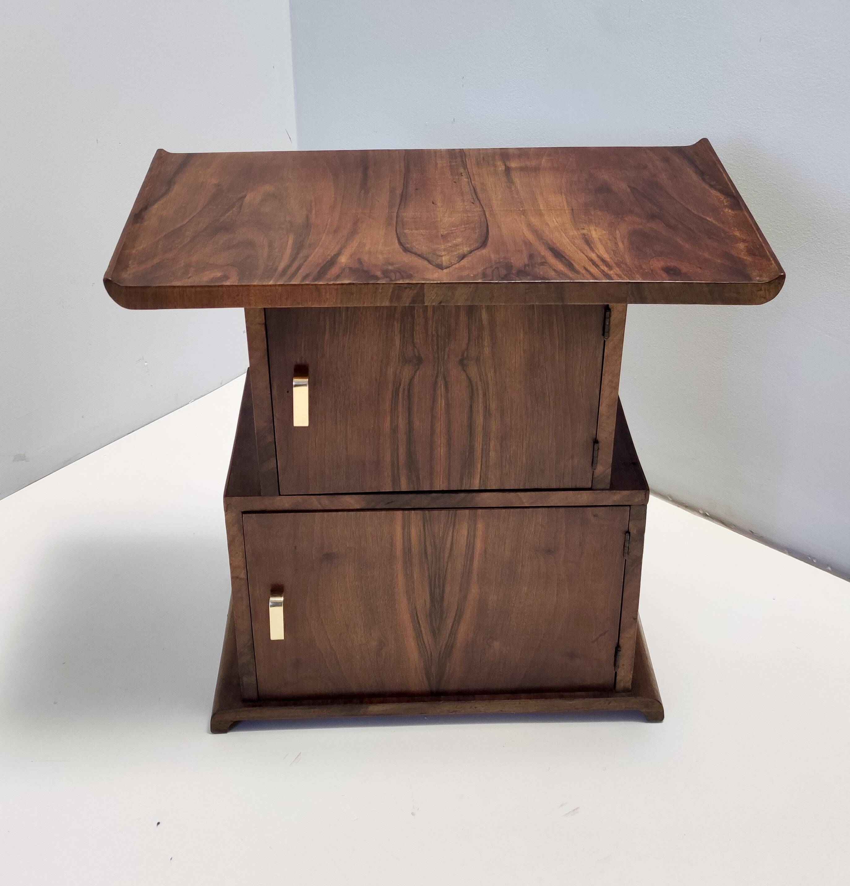 Black Walnut Divider Cabinet in the style of Emilio Lancia, Italy