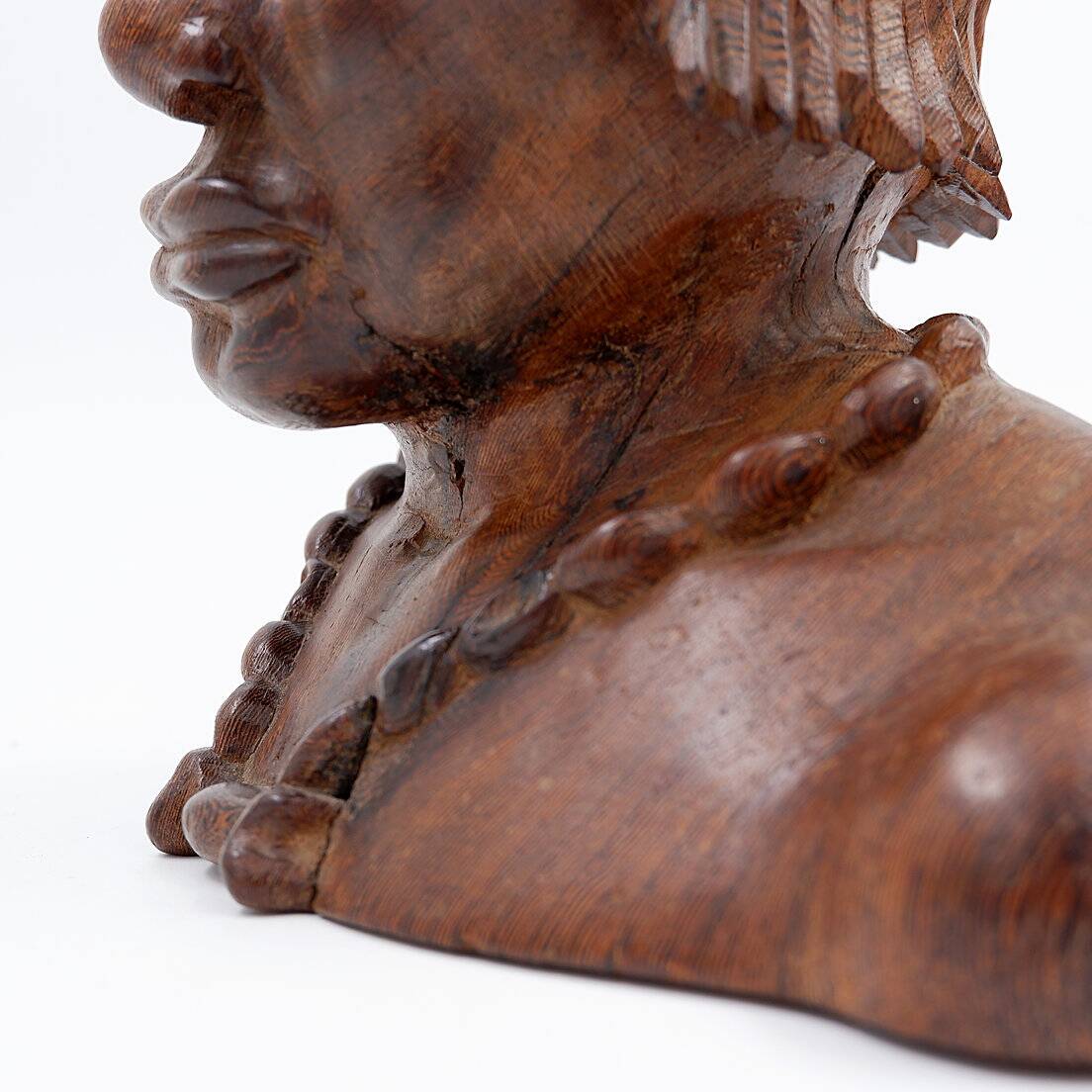 African bust of Joseph Bansimba carved in wenge - 20th century