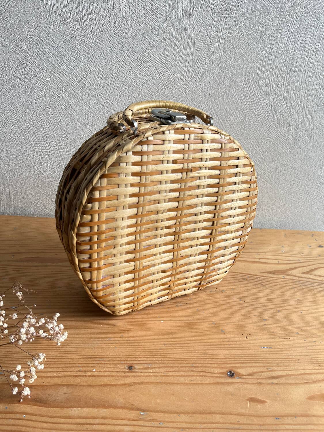 Vintage wicker basket / case