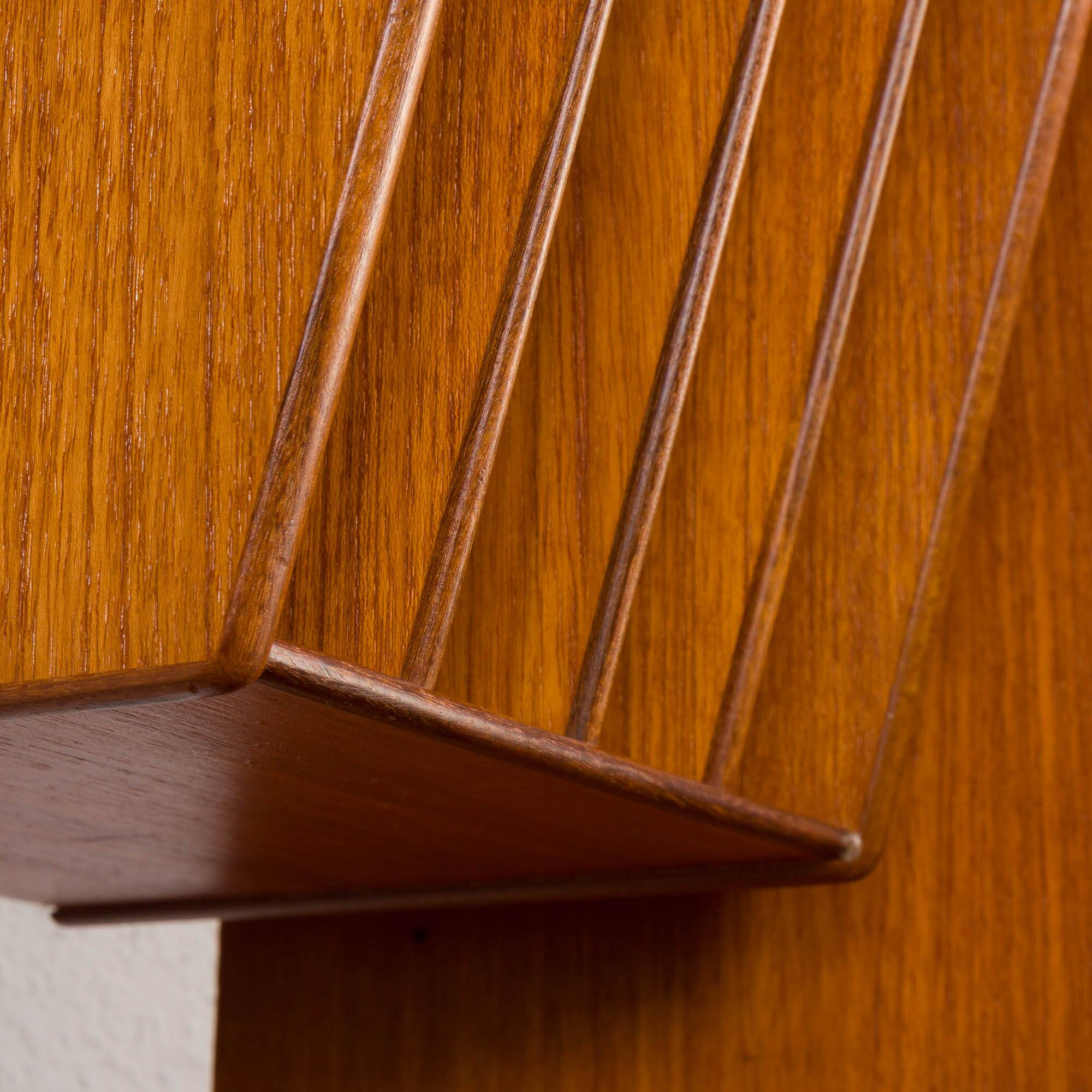 Danish vintage teak bookcase with a hidden desk, 1960s