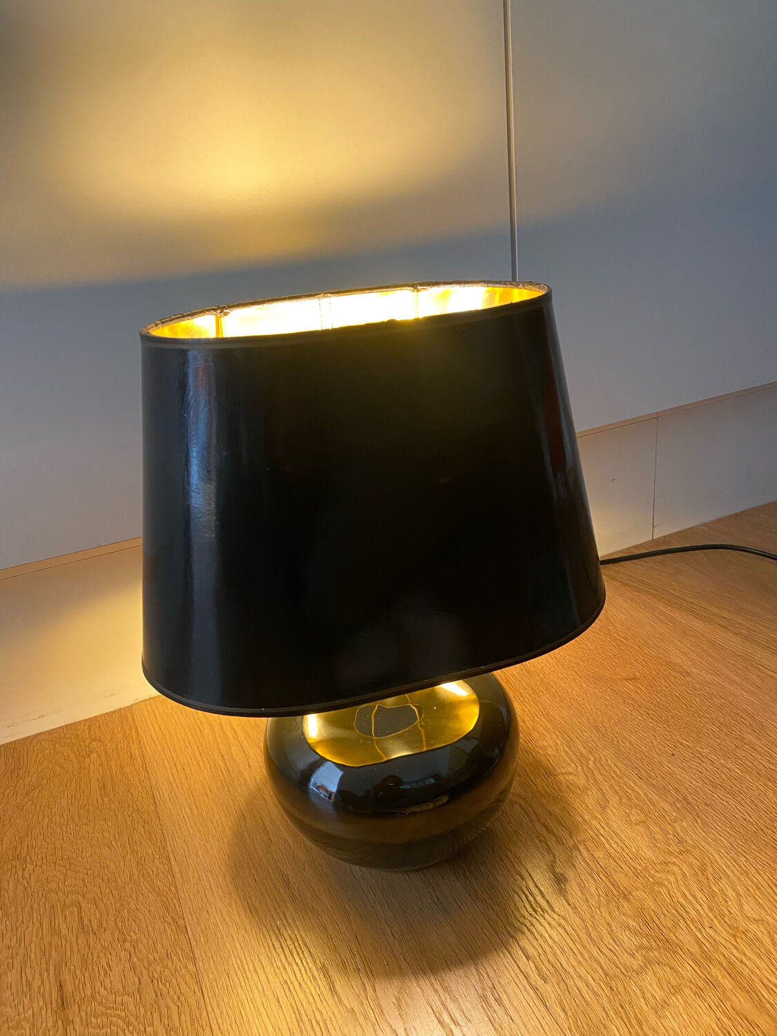 Black ceramic lamp max idlas antique