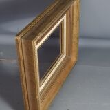 Frame wood stucco gilded gold leaf 30x26 foliage 16.4x11.9 cm
