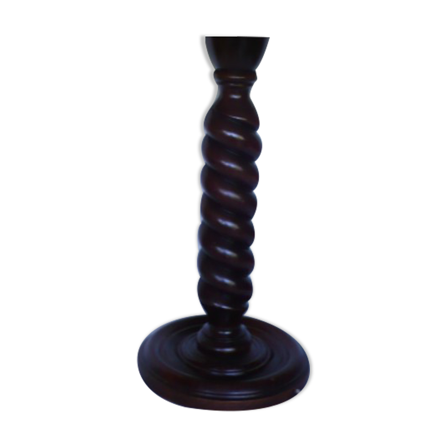 Turned wooden lamp foot