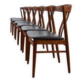 Set of 6 Danish Teak Chairs by Carl Ewent Ekstrom 1960