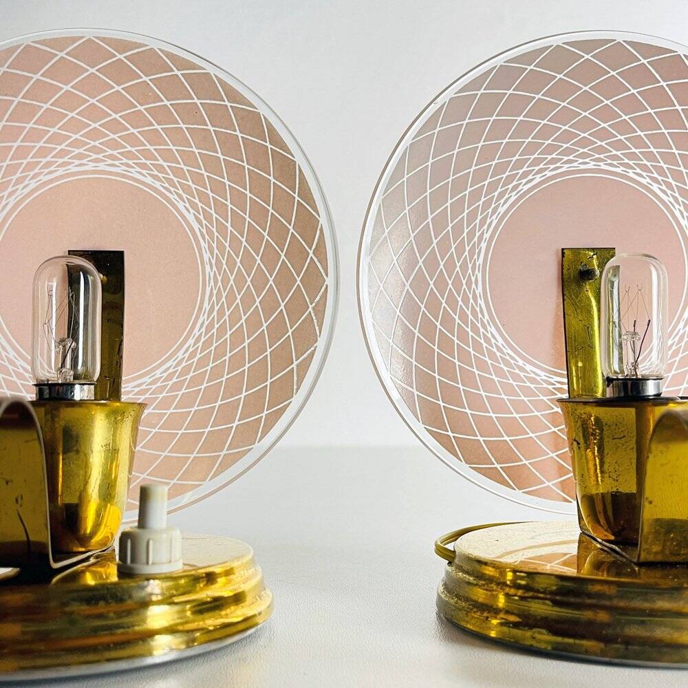 Nightside table lamps, Italy, 1950s, set of 2