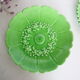 Plates Vallauris Alain Maunier, 1970, in the shape of a flower, in green earthenware