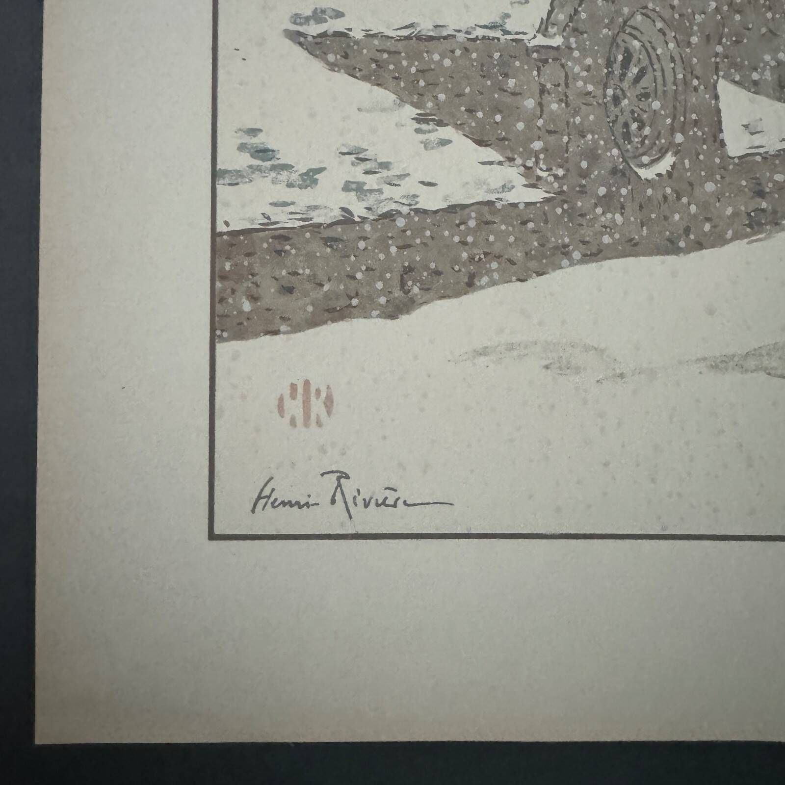 Lithograph by Henri Rivière The Fairyland of Hours - The Snow