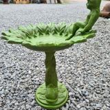 Cast iron birdbath with a mermaid