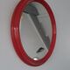 Vintage oval red mirror 60s 70s
