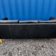 Danish vintage 3 setaer black leather sofa, 1970s