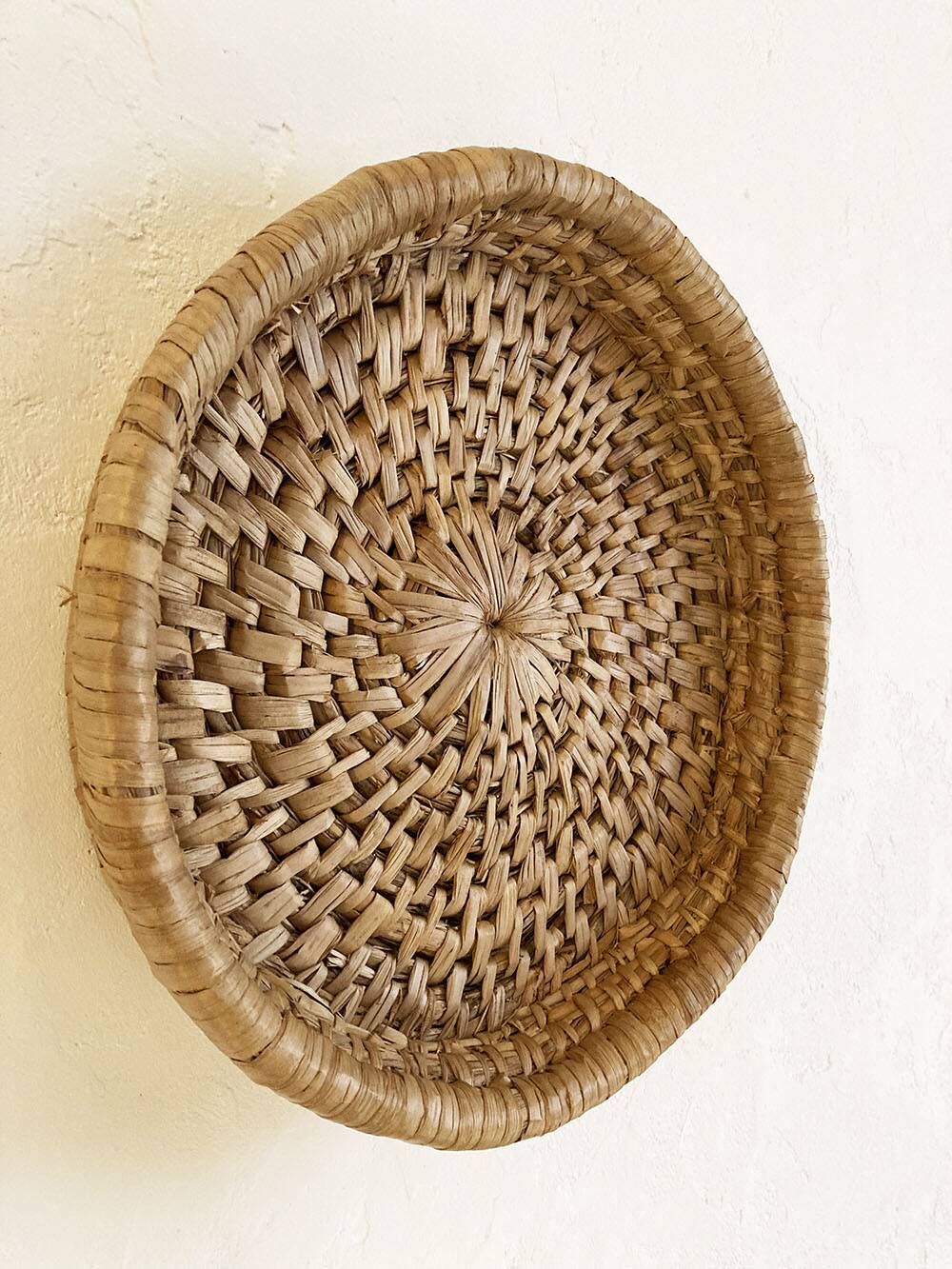Basket made from woven banana leaves