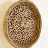 Basket made from woven banana leaves