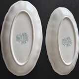 two English style ravines Faience de Lunéville