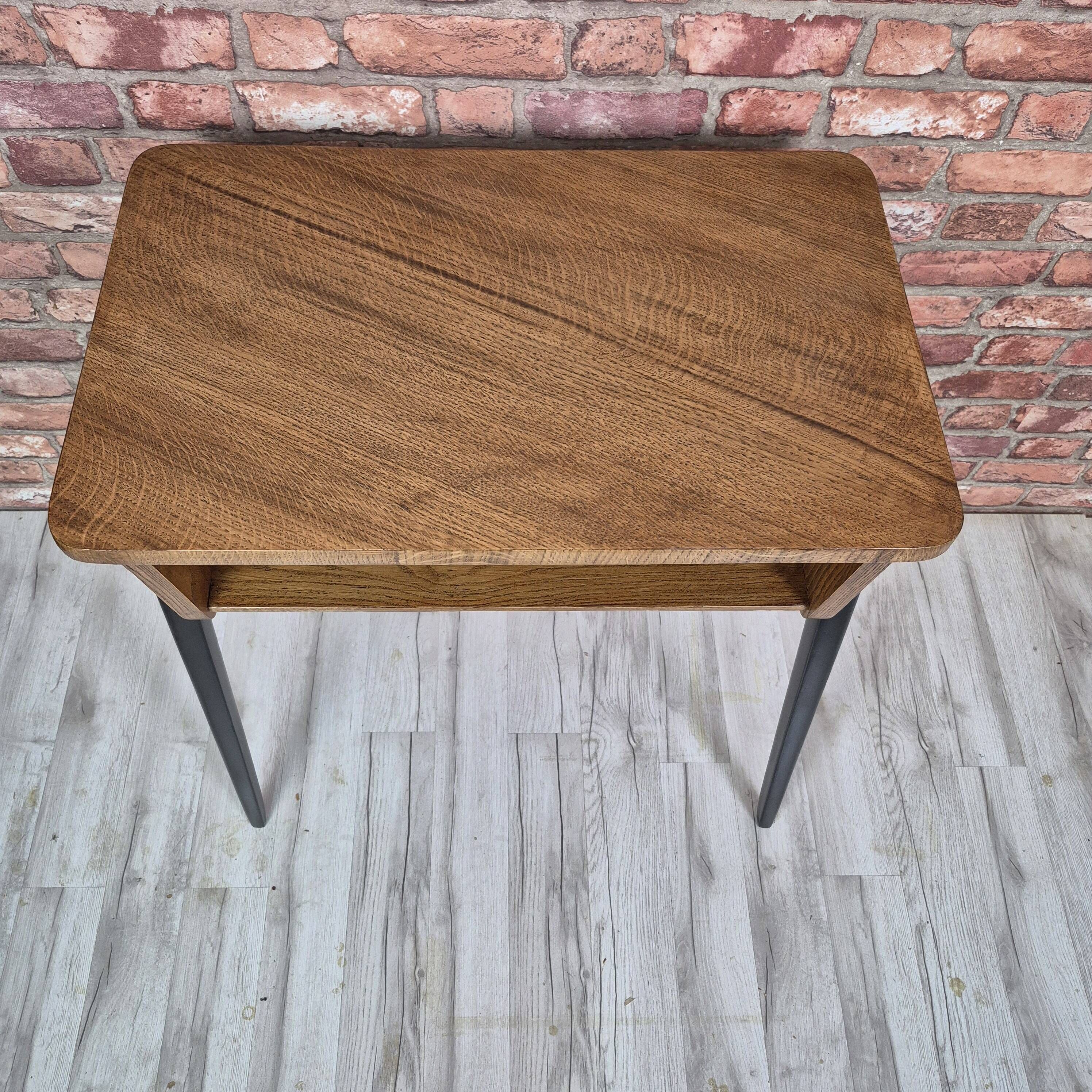 Restored Mid Century Modern Oak and Ash Radio Table Type 640-B 1970s