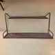 Wall shelf, metal and rattan