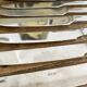 Couteaux vintage en inox dans boite