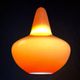 Suspension en opaline orange des années 1960
