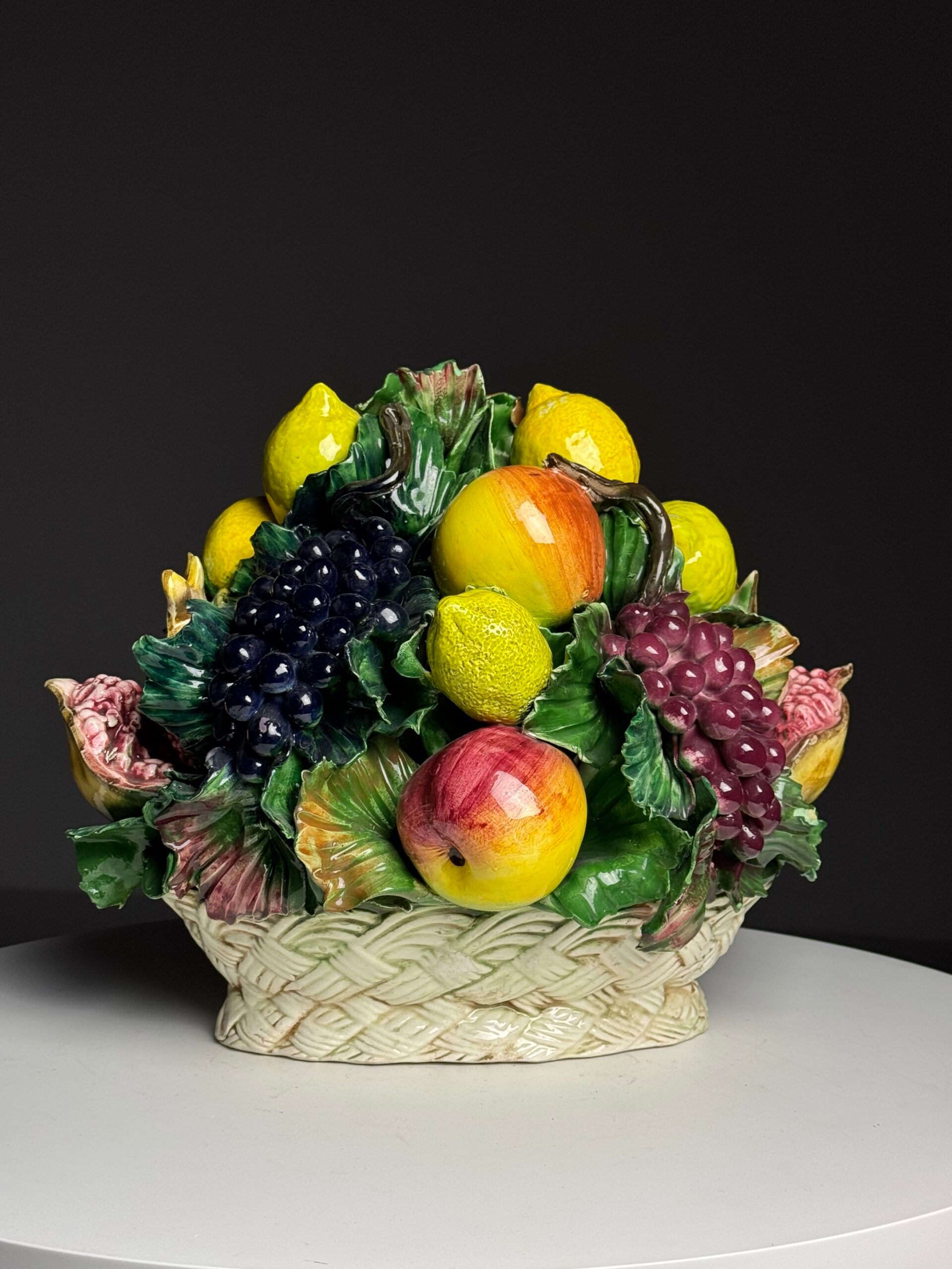 Majolica ceramic Italian fruit piece