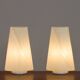 Pair of Italian striped Murano glass table lamps in style of Lino Tagliapie