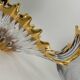 Old Bayel golden crystal vase or fruit bowl