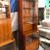 Scandinavian style glass library from the 60s