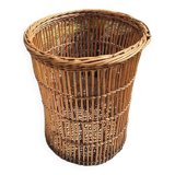 Wicker waste paper basket 1960