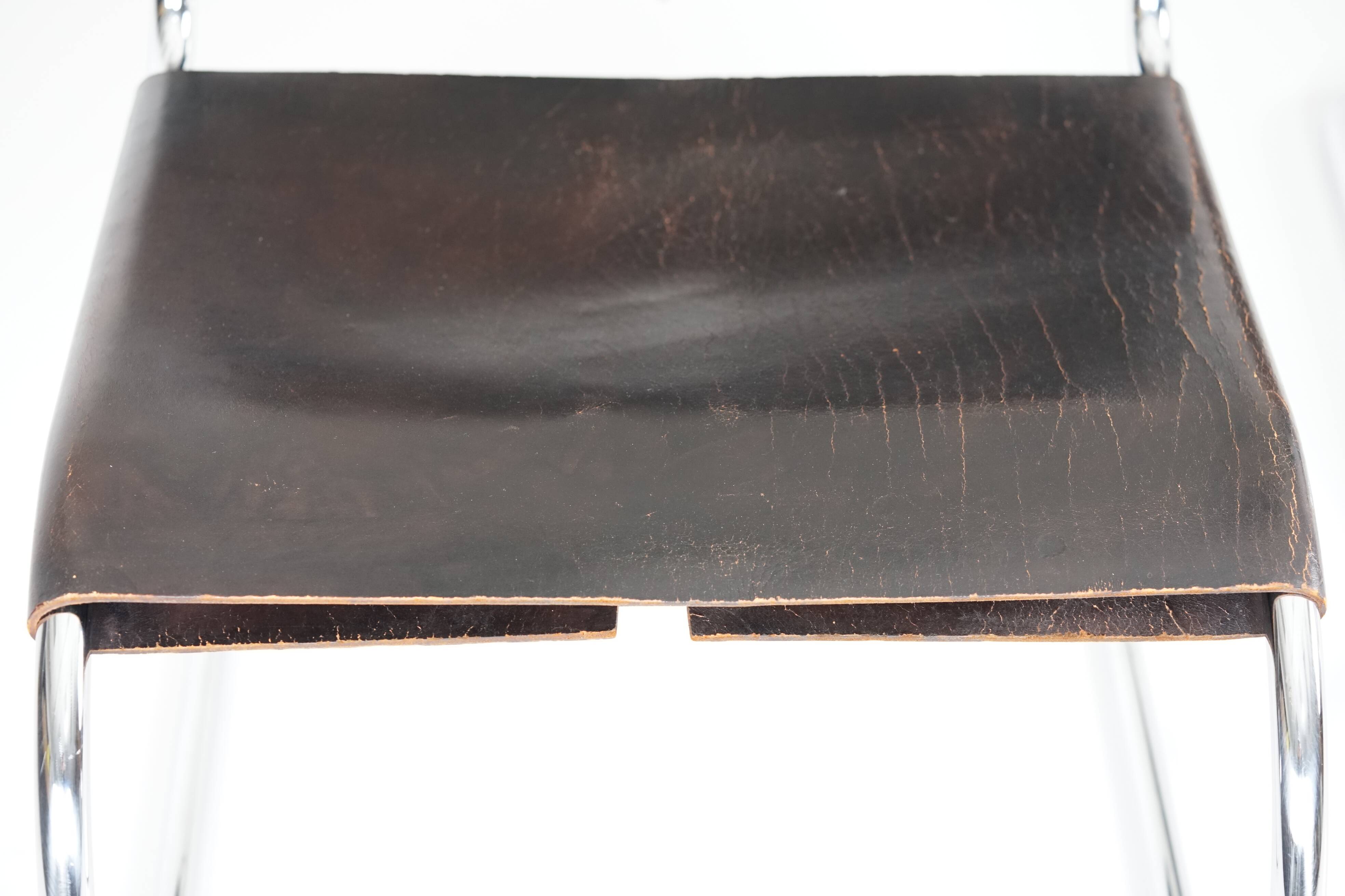 MR30/5 Tubular Steel Arm Chair by Ludwig Mies van der Rohe for Knoll Set of