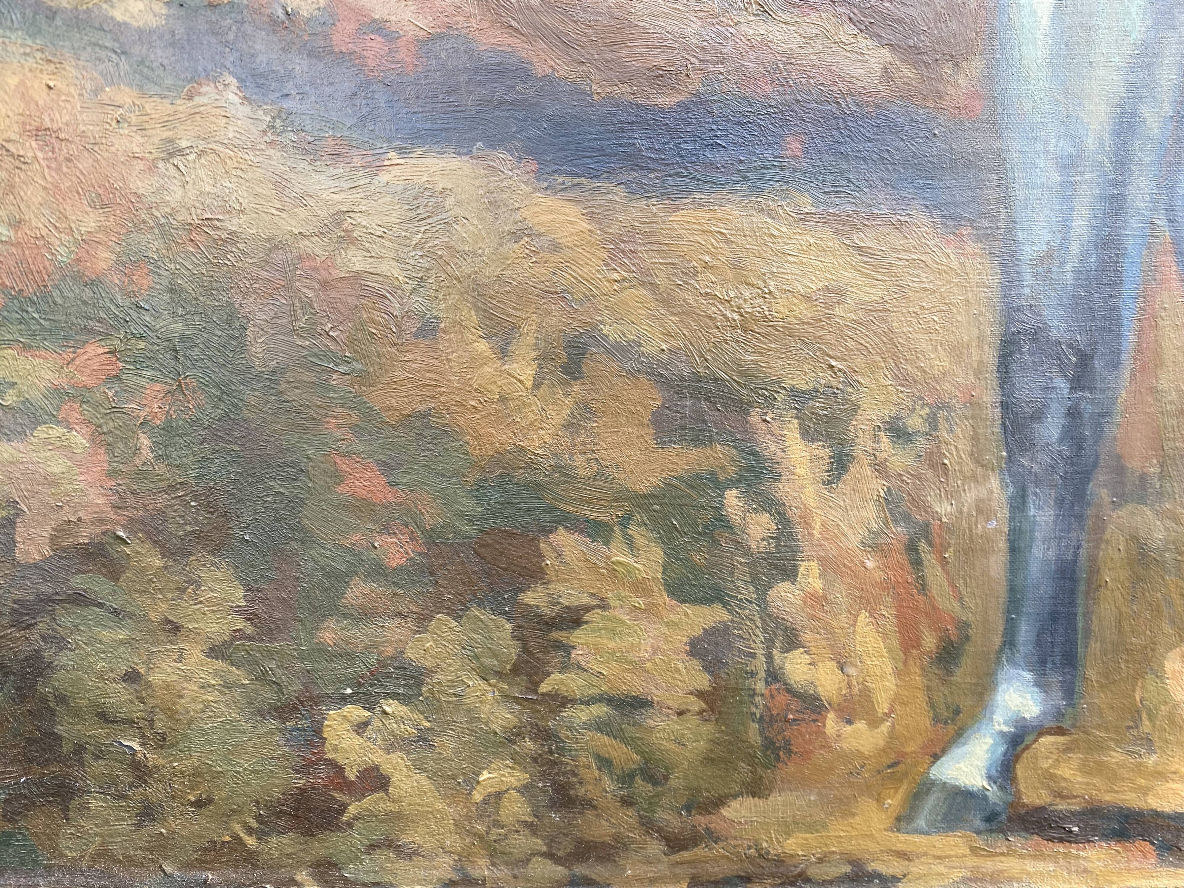 Painting of a naïve style horse