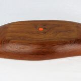 Scandinavian cut in vintage carved teak 1960