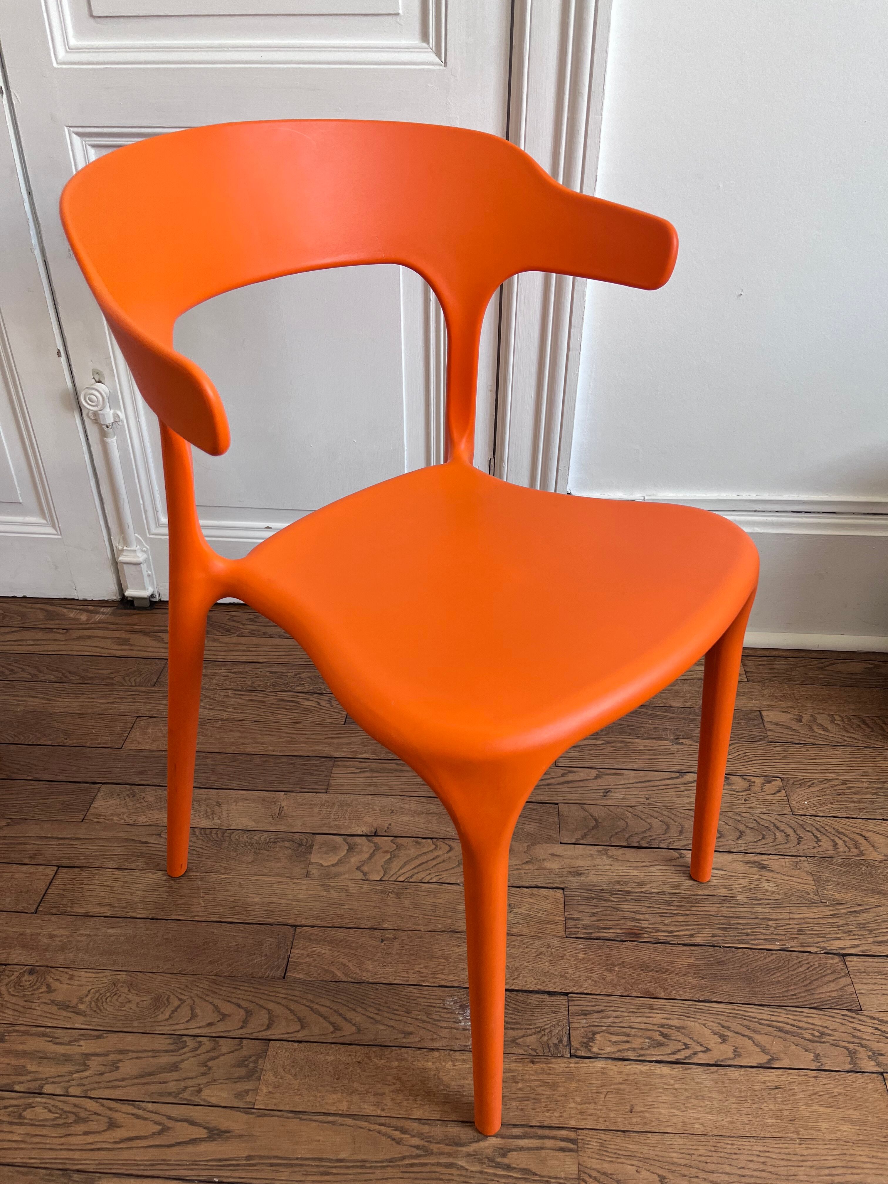 Chaises design orange