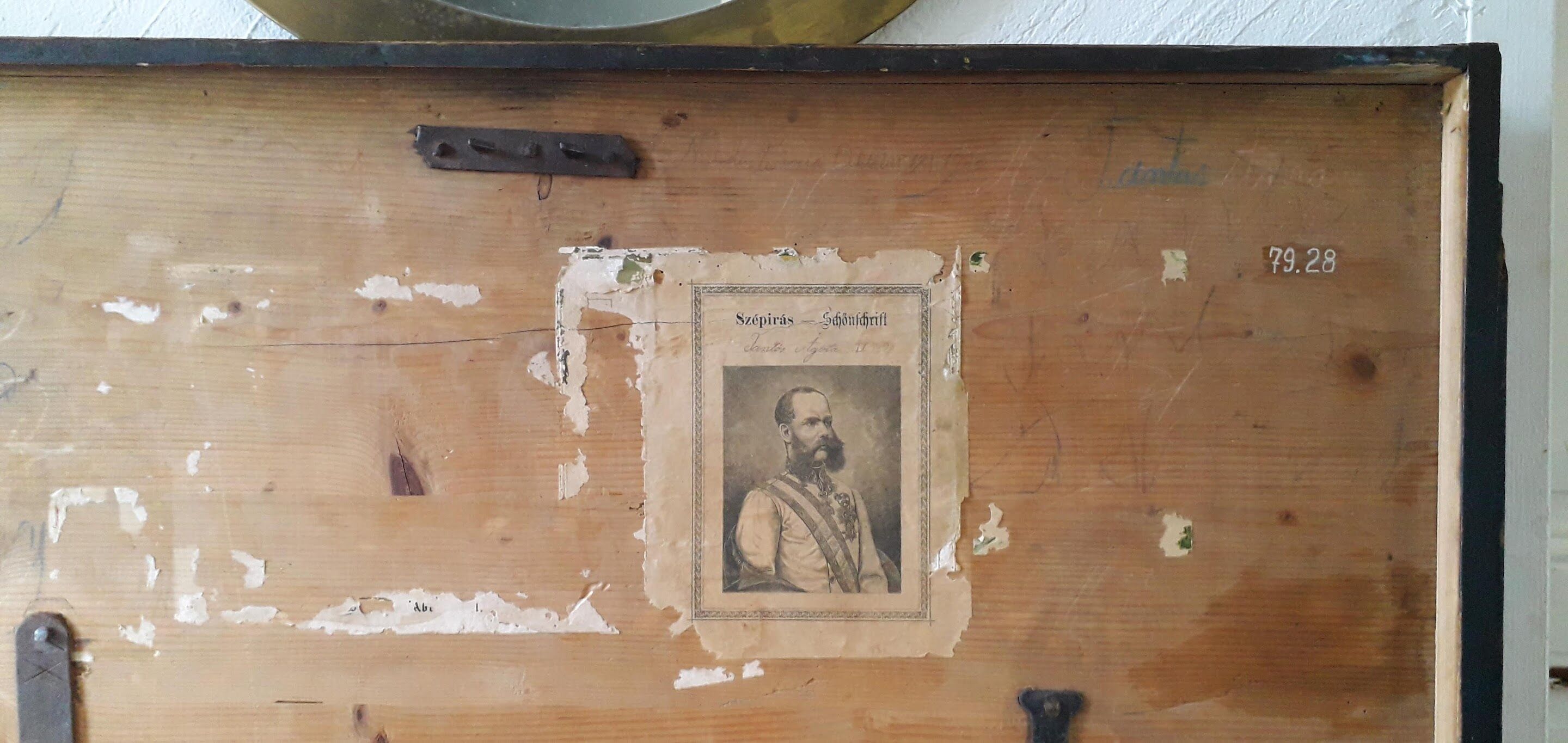 Old wedding chest painted 1891