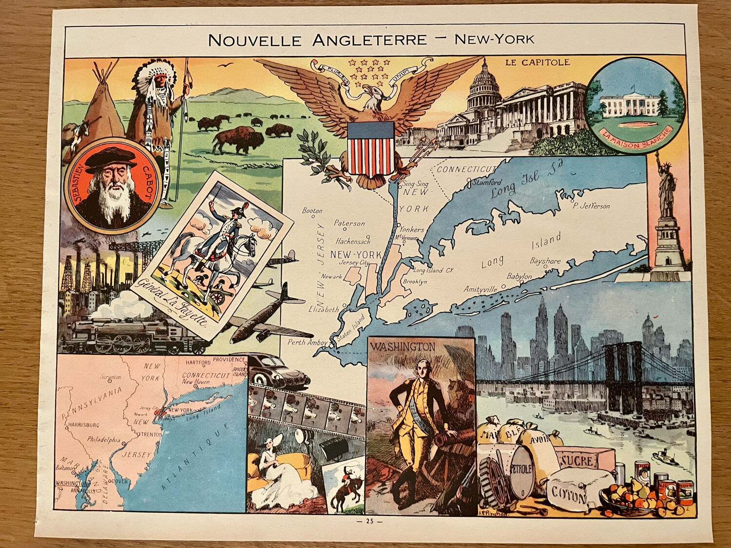 Lot de 4 cartes illustrées par Pinchon - 1948