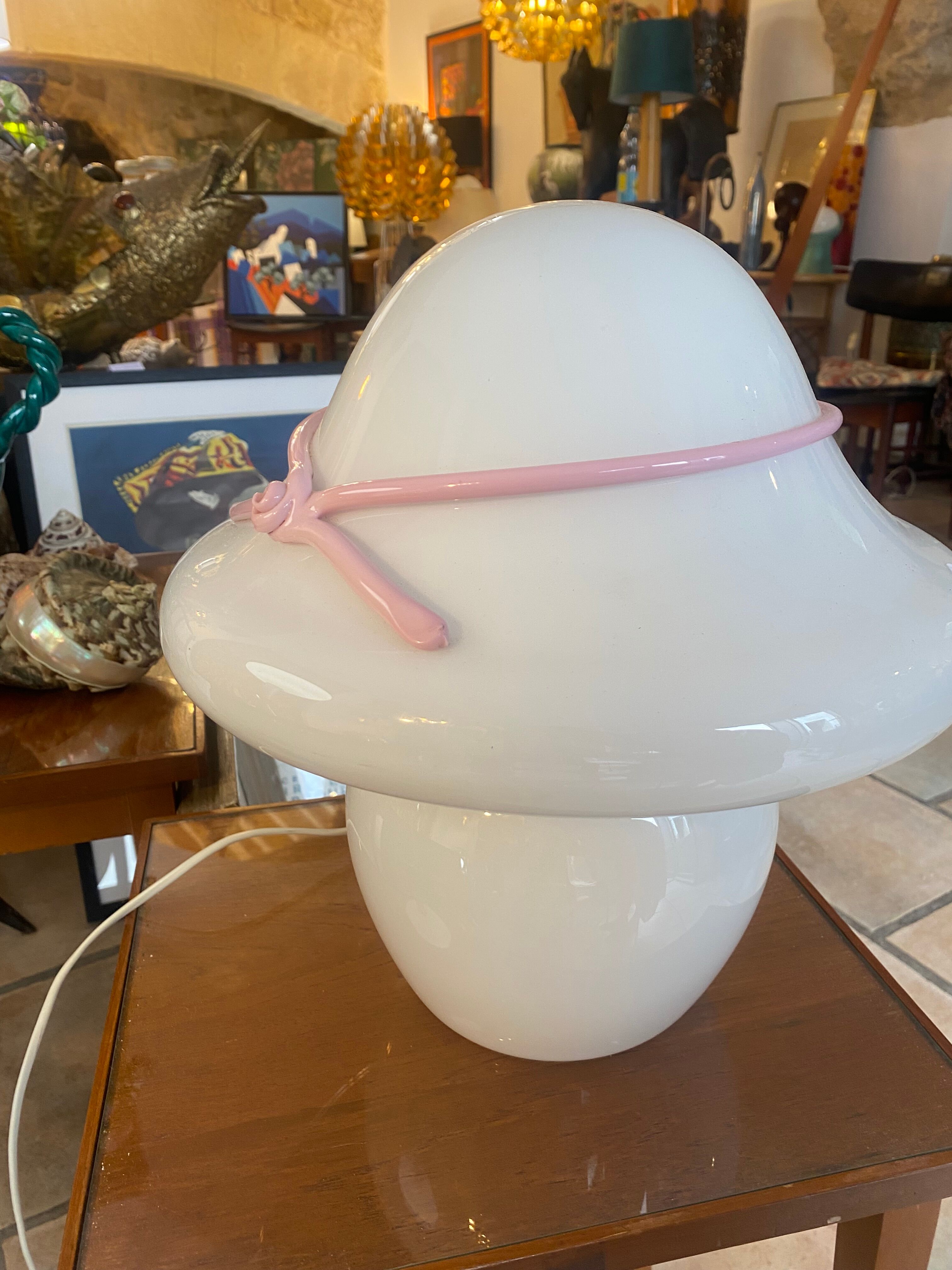 Opline lamp and vintage pink bow