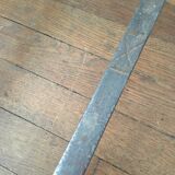 Paire de chenets ancien en fonte et laiton