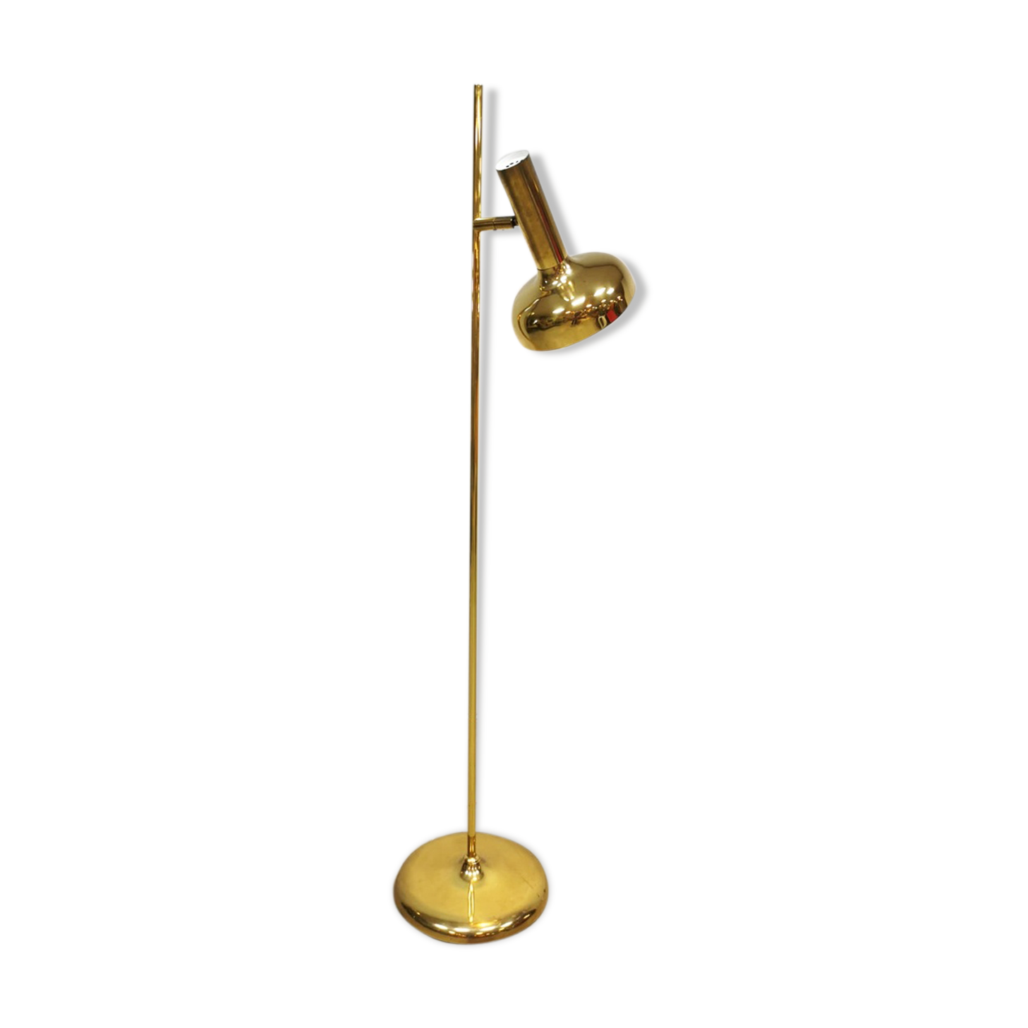 Vintage design brass floor lamp spot vloerlamp Mad men style