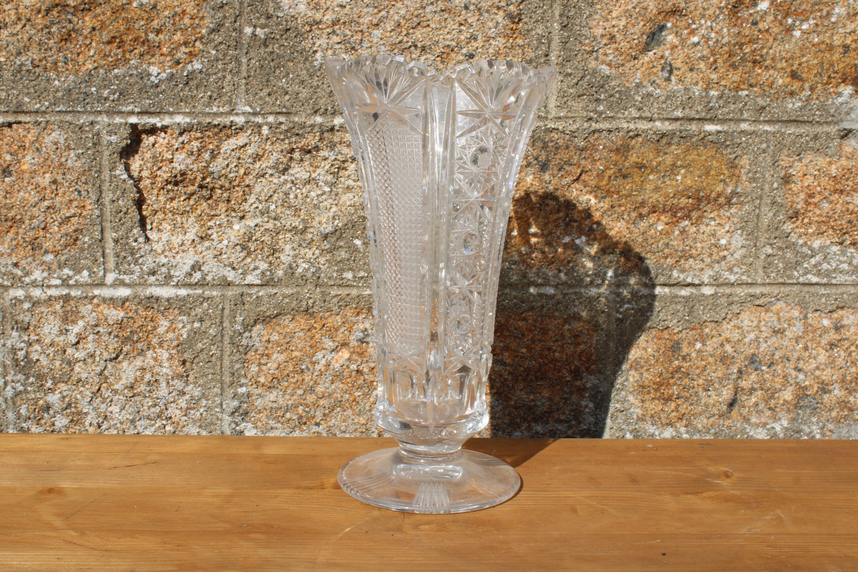 Bohemian crystal vase