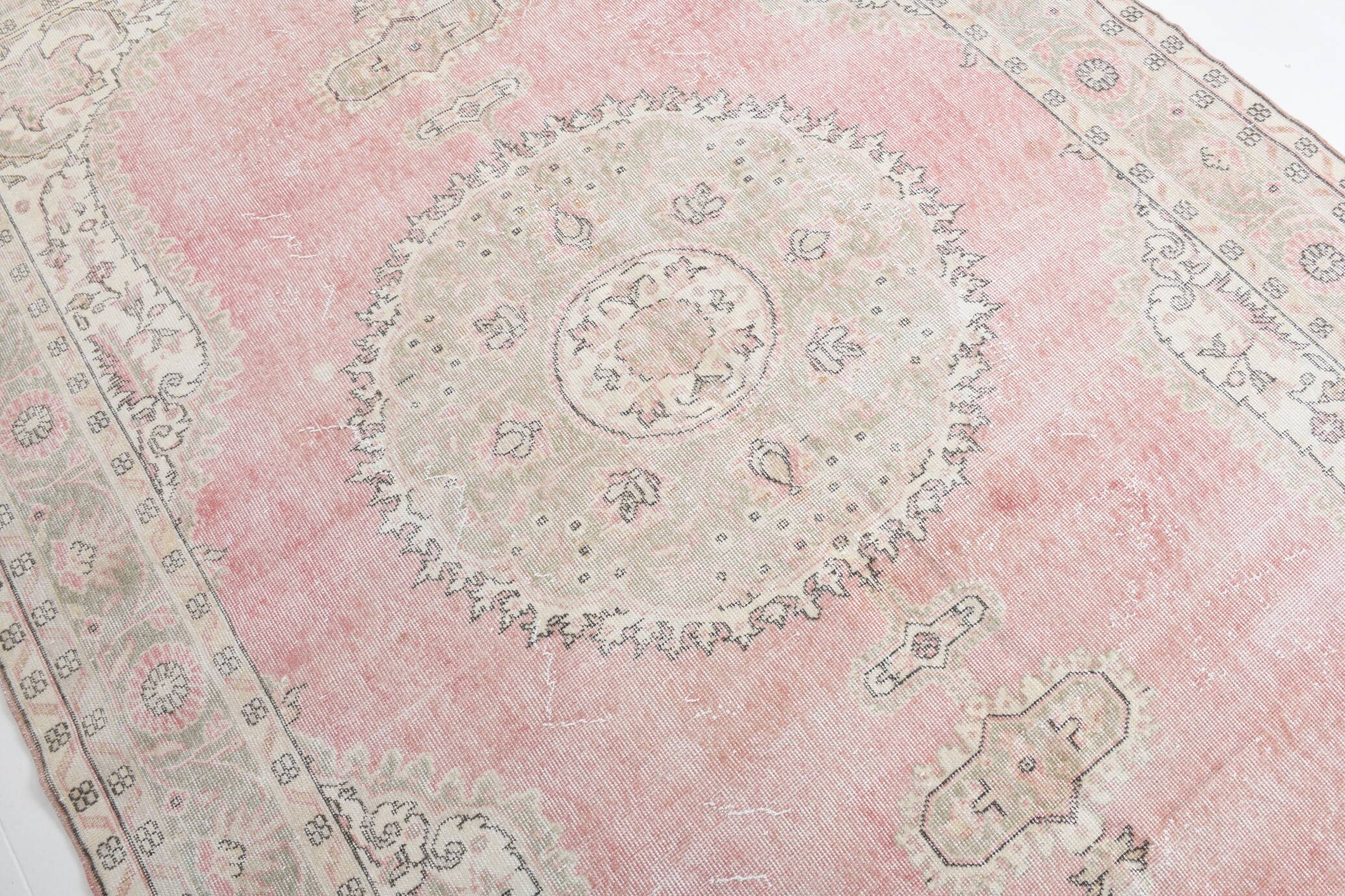 7x10 Shades Of Blush Pink Persian Rug,211x323Cm