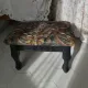 Small vintage tapestry footstool.