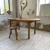 70s oval pine table from Les Arcs