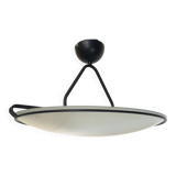 Glass saucer suspension on wire structure