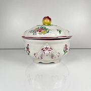 Small soup tureen KG Lunéville, model "Réverbère", rose pattern.