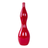 Red ceramic vase, Danish design, 1970s, made in Denmark