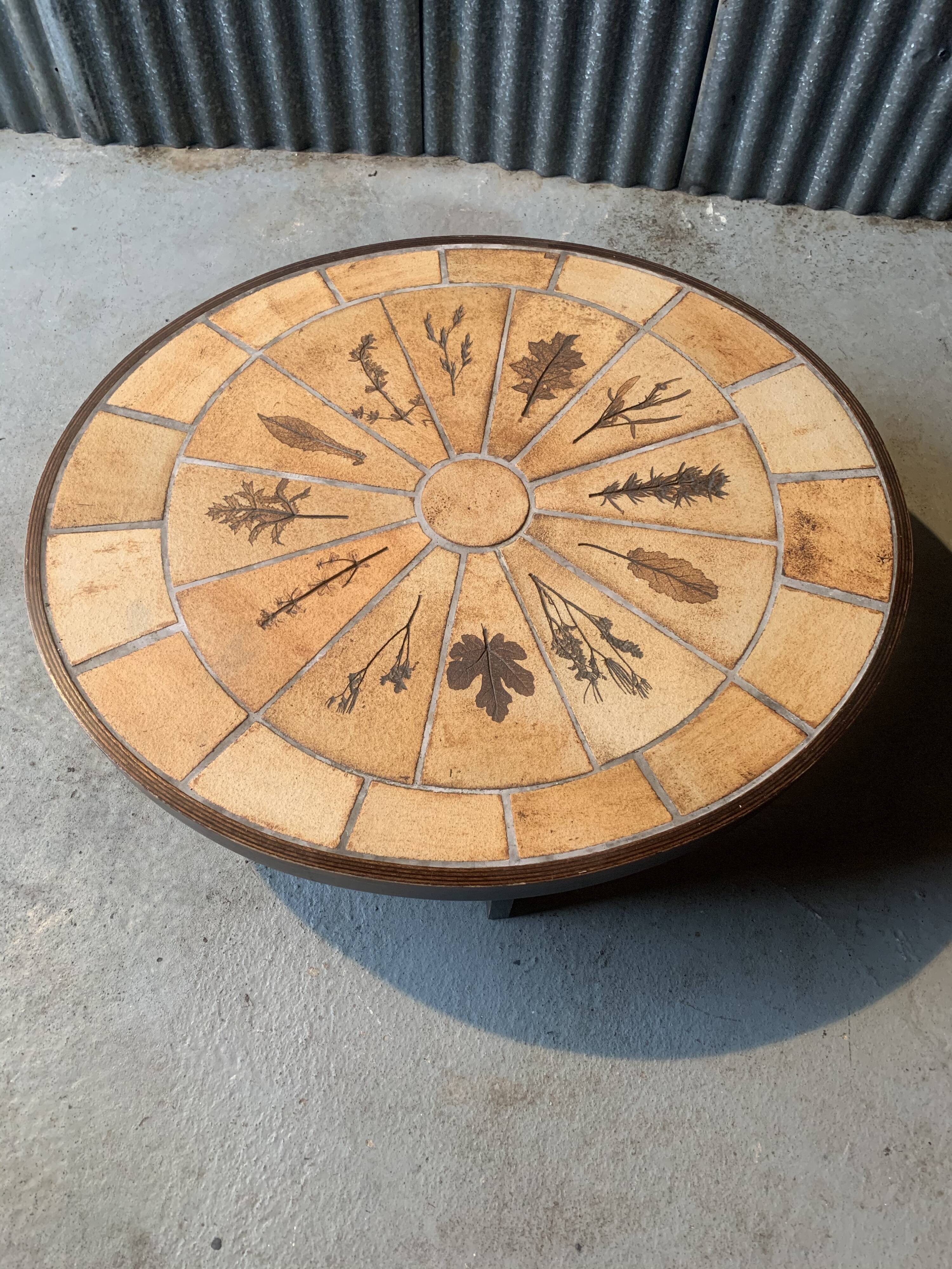 "Herbier" coffee table by Roger Capron