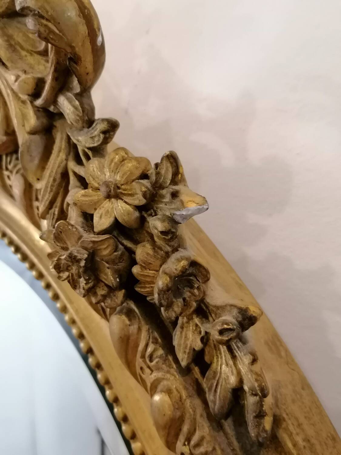 Louis XV style mirror in wood and gilded stucco, Napoleon III period